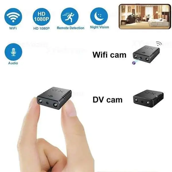 ✓ Mini Caméra Surveillance Espion WiFi HD 1080 Micro Enregistre Sans Fil  Blanche